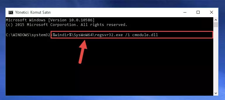 Cmodule.dll dosyasının bozuk kaydını Kayıt Defterinden kaldırma (64 Bit için)
