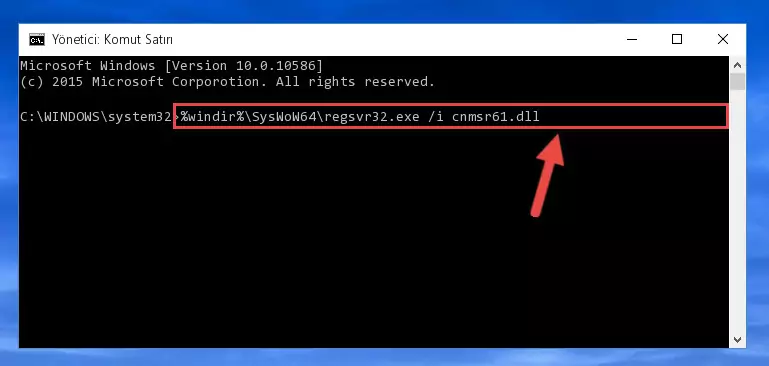 Cnmsr61.dll kütüphanesinin bozuk kaydını Windows Kayıt Defterinden kaldırma (64 Bit için)