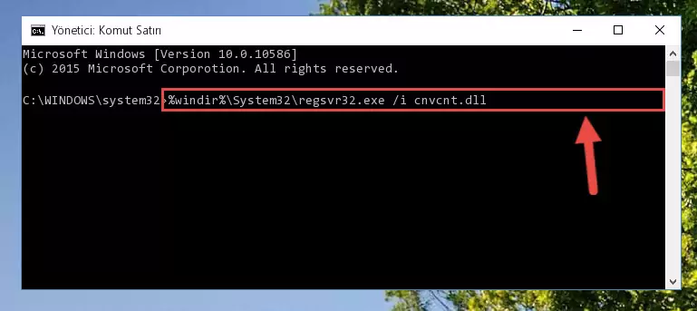 Cnvcnt.dll kütüphanesini sisteme tekrar kaydetme (64 Bit için)