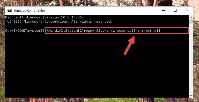 Colorealtransform.dll dosyasını sisteme tekrar kaydetme (64 Bit için)
