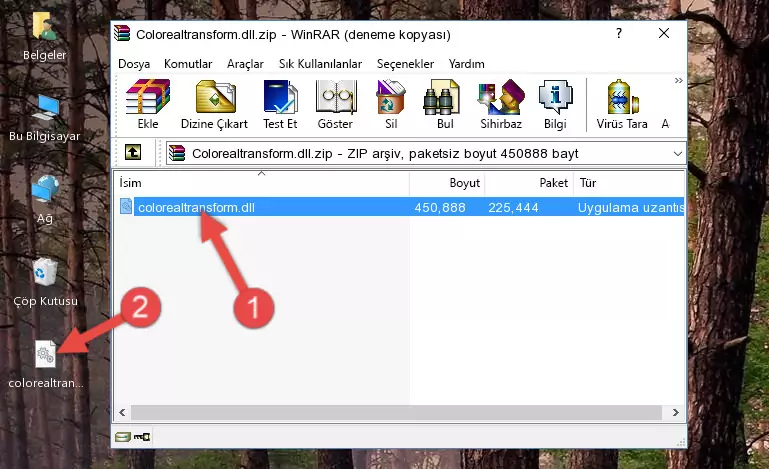Uygulama ana klasörüne Colorealtransform.dll dosyasını yapıştırma