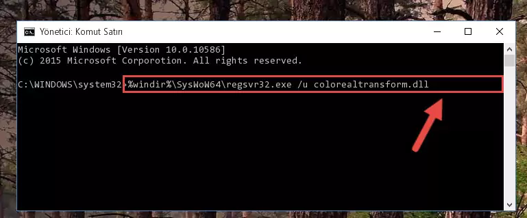 Colorealtransform.dll dosyası için yeni kayıt oluşturma