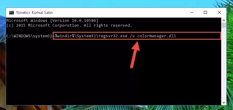 Colormanager.dll dosyası için Windows Kayıt Defterinde yeni kayıt oluşturma