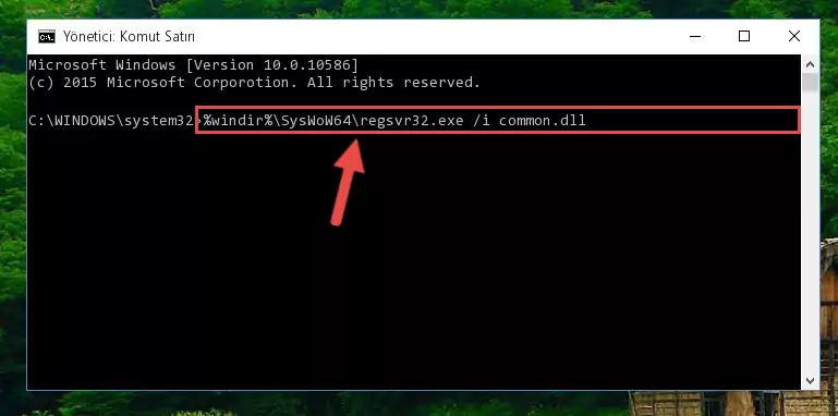 Common.dll kütüphanesinin hasarlı kaydını sistemden kaldırma (64 Bit için)