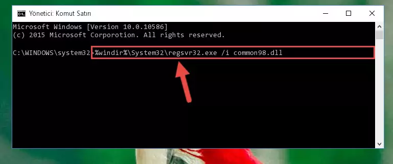 Common98.dll dosyasının Windows Kayıt Defteri üzerindeki sorunlu kaydını temizleme