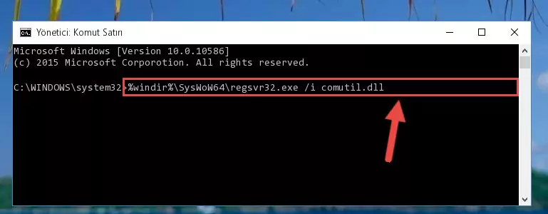Comutil.dll kütüphanesinin bozuk kaydını Kayıt Defterinden kaldırma (64 Bit için)