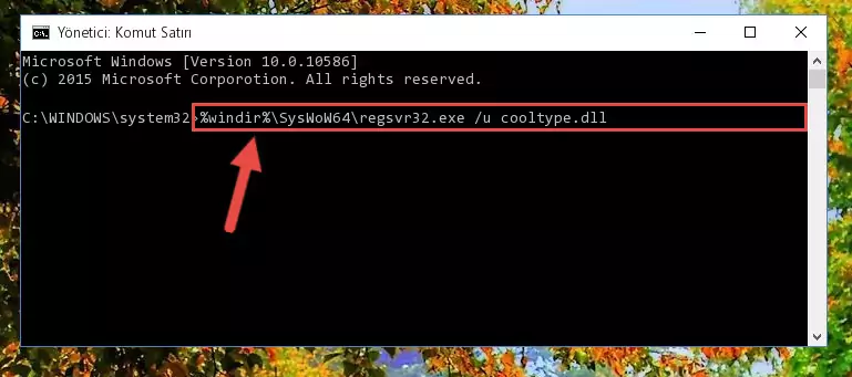 Cooltype.dll kütüphanesi için Windows Kayıt Defterinde yeni kayıt oluşturma
