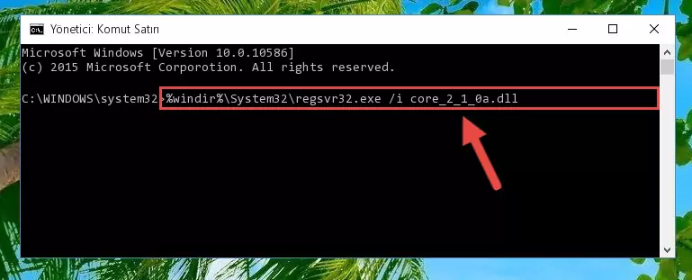 Core_2_1_0a.dll dosyası için temiz ve doğru kayıt yaratma (64 Bit için)
