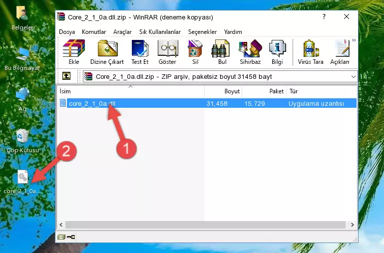 Core_2_1_0a.dll dosyasını programın kurulum dizinine kopyalama