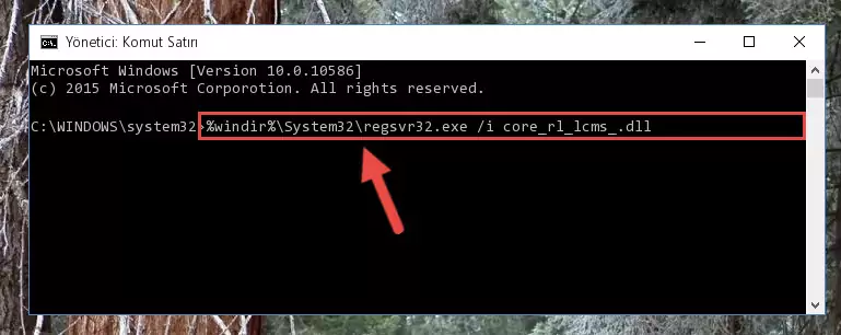Core_rl_lcms_.dll dosyası için temiz kayıt oluşturma (64 Bit için)