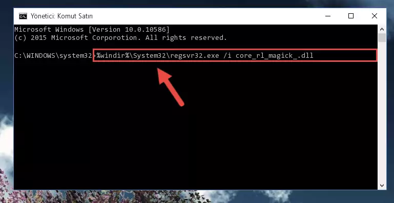 Core_rl_magick_.dll dosyasını sisteme tekrar kaydetme (64 Bit için)