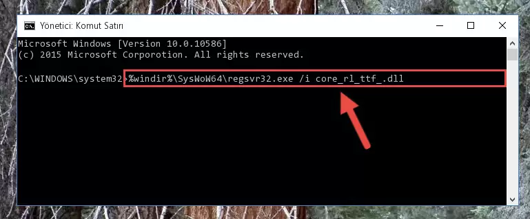 Core_rl_ttf_.dll kütüphanesinin Windows Kayıt Defterindeki sorunlu kaydını silme