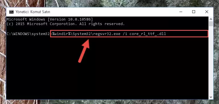 Core_rl_ttf_.dll kütüphanesi için temiz kayıt oluşturma (64 Bit için)