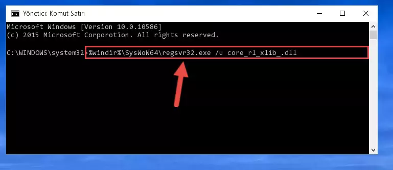 Core_rl_xlib_.dll kütüphanesi için Windows Kayıt Defterinde yeni kayıt oluşturma
