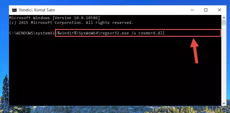 Cosmord.dll dosyası için Regedit (Windows Kayıt Defteri) üzerinde temiz kayıt oluşturma