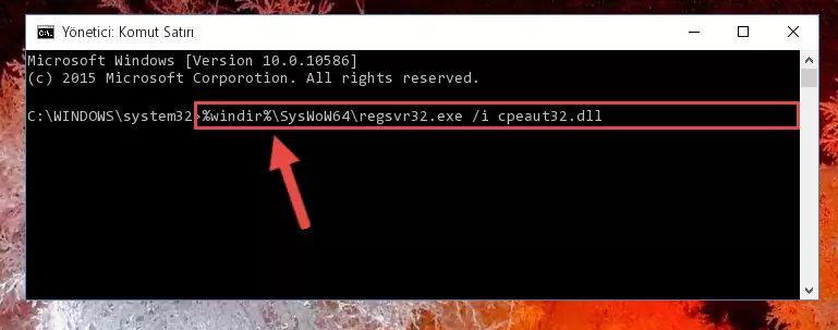 Cpeaut32.dll dosyasının bozuk kaydını Windows Kayıt Defterinden kaldırma (64 Bit için)