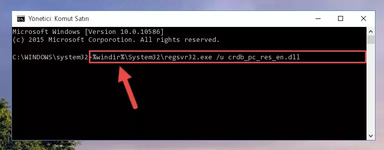 Crdb_pc_res_en.dll kütüphanesi için Regedit (Windows Kayıt Defteri) üzerinde temiz kayıt oluşturma