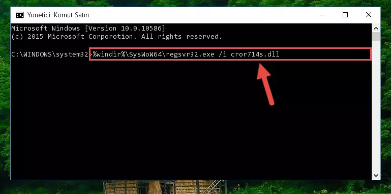 Cror714s.dll dosyasının Windows Kayıt Defterindeki sorunlu kaydını silme