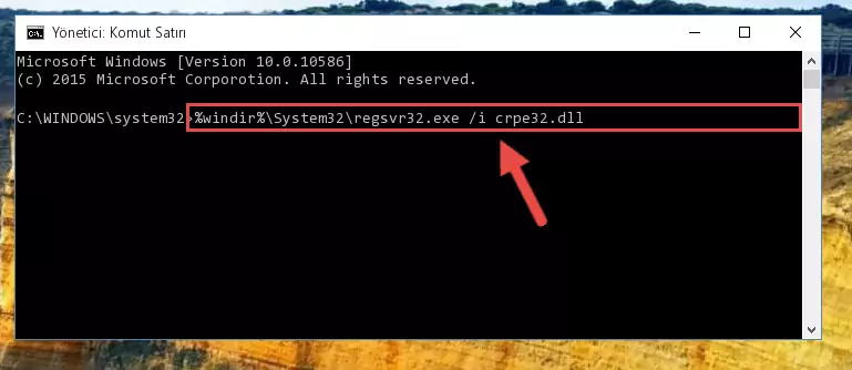 Crpe32.dll kütüphanesinin Windows Kayıt Defteri üzerindeki sorunlu kaydını temizleme