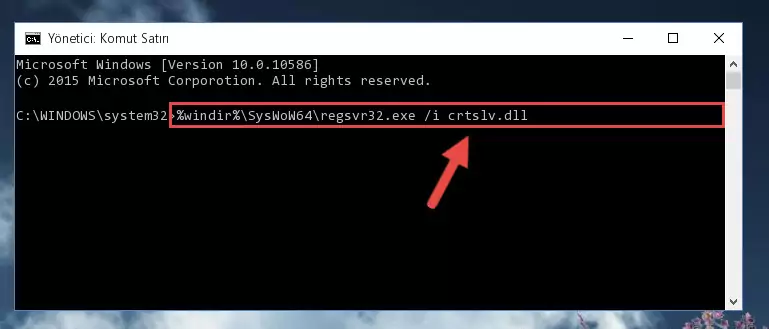 Crtslv.dll dosyasının kaydını sistemden kaldırma