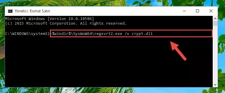 Crypt.dll dosyası için Windows Kayıt Defterinde yeni kayıt oluşturma