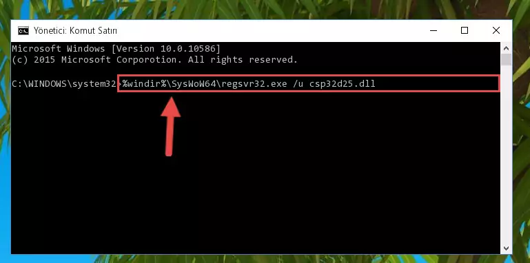 Csp32d25.dll kütüphanesi için Regedit (Windows Kayıt Defteri) üzerinde temiz kayıt oluşturma