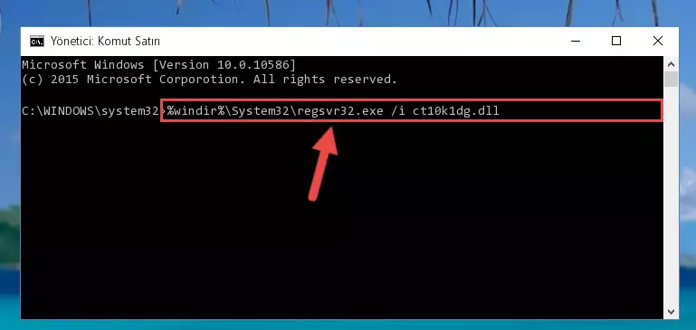 Ct10k1dg.dll kütüphanesinin Windows Kayıt Defterindeki sorunlu kaydını silme