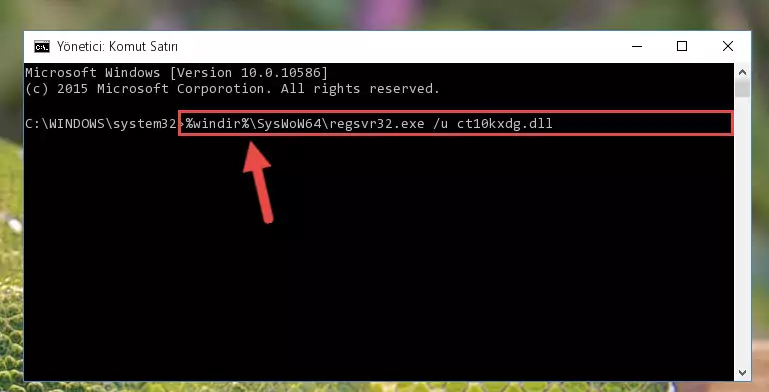 Ct10kxdg.dll dosyası için Regedit (Windows Kayıt Defteri) üzerinde temiz kayıt oluşturma