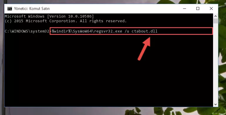 Ctabout.dll dosyası için Regedit (Windows Kayıt Defteri) üzerinde temiz kayıt oluşturma