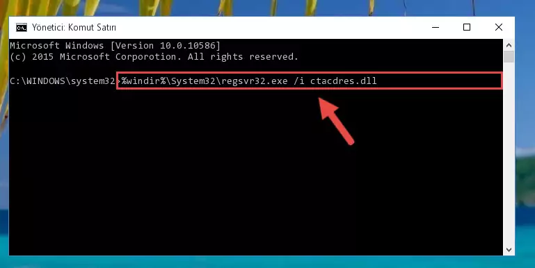 Ctacdres.dll kütüphanesinin Windows Kayıt Defteri üzerindeki sorunlu kaydını temizleme
