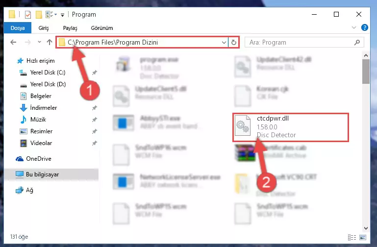 Ctcdpwr.dll dosyasının bozuk kaydını Windows Kayıt Defterinden kaldırma (64 Bit için)