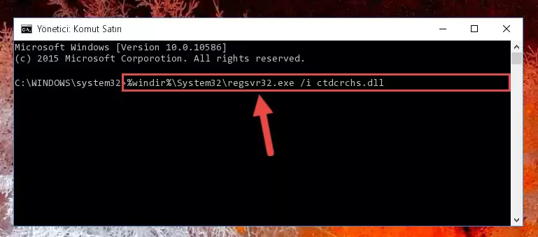 Ctdcrchs.dll kütüphanesinin Windows Kayıt Defterindeki sorunlu kaydını silme