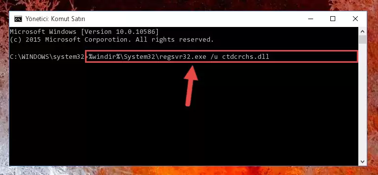 Ctdcrchs.dll kütüphanesi için Regedit (Windows Kayıt Defteri) üzerinde temiz kayıt oluşturma