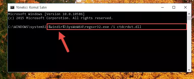 Ctdcrdut.dll kütüphanesinin hasarlı kaydını sistemden kaldırma (64 Bit için)