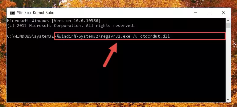 Ctdcrdut.dll kütüphanesi için Windows Kayıt Defterinde yeni kayıt oluşturma