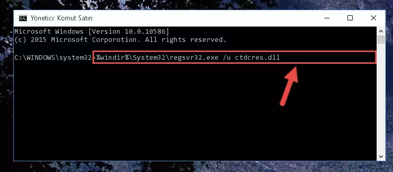Ctdcres.dll dosyası için Windows Kayıt Defterinde yeni kayıt oluşturma