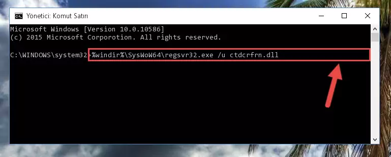 Ctdcrfrn.dll dosyası için Regedit (Windows Kayıt Defteri) üzerinde temiz kayıt oluşturma