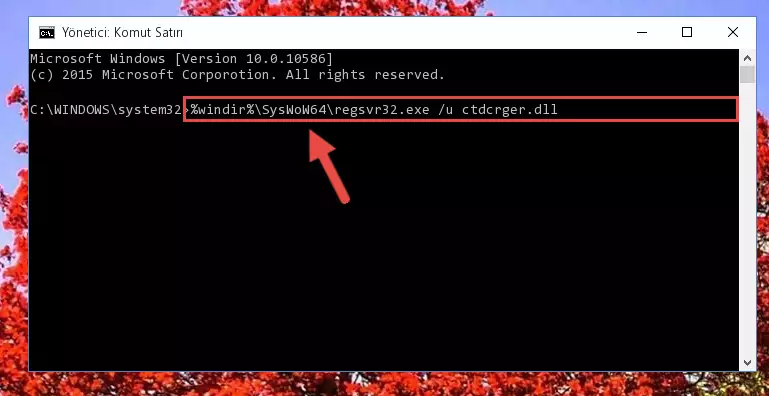 Ctdcrger.dll dosyası için Windows Kayıt Defterinde yeni kayıt oluşturma