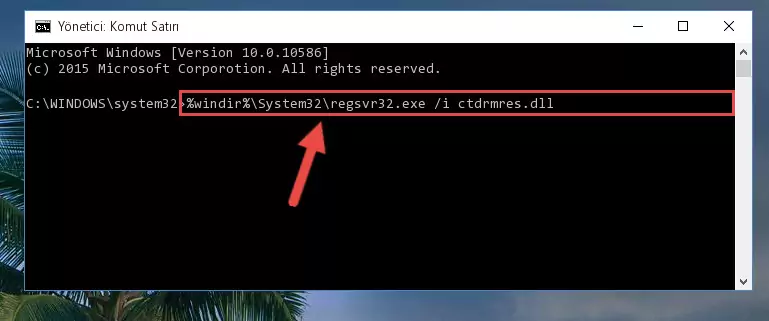 Ctdrmres.dll kütüphanesini sisteme tekrar kaydetme (64 Bit için)