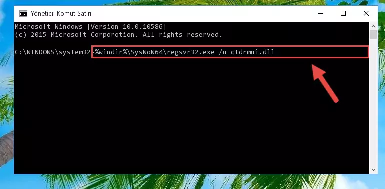 Ctdrmui.dll dosyası için Regedit (Windows Kayıt Defteri) üzerinde temiz kayıt oluşturma