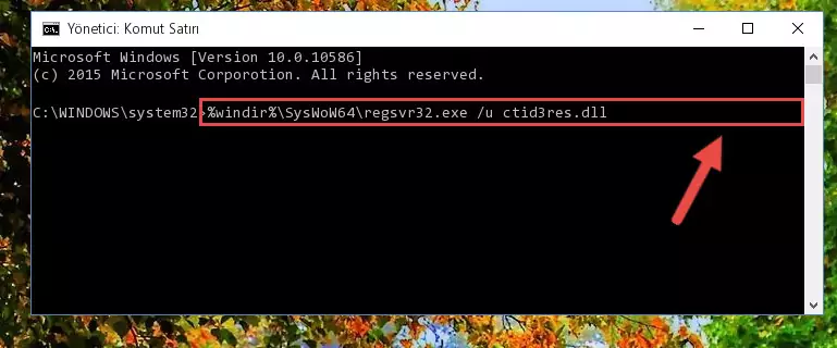Ctid3res.dll kütüphanesi için Windows Kayıt Defterinde yeni kayıt oluşturma