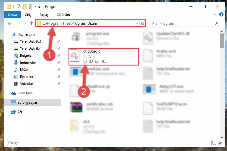 Ctid3tag.dll kütüphanesinin bozuk kaydını Kayıt Defterinden kaldırma (64 Bit için)