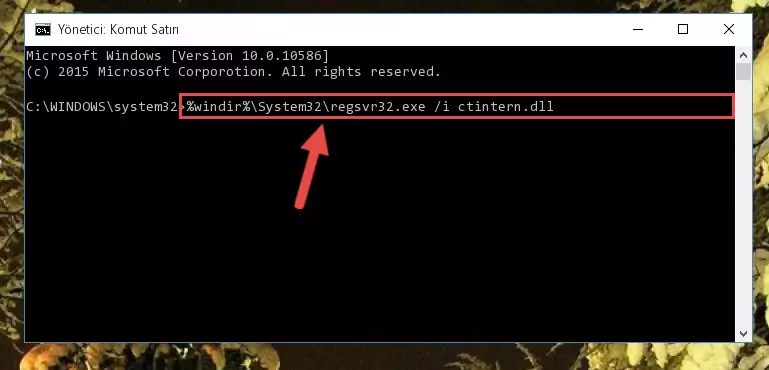Ctintern.dll dosyasının Windows Kayıt Defteri üzerindeki sorunlu kaydını temizleme