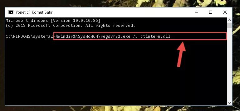 Ctintern.dll dosyası için temiz kayıt oluşturma (64 Bit için)