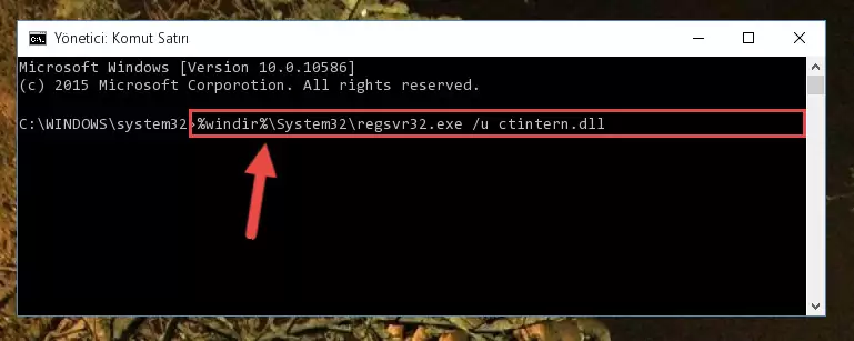 Ctintern.dll dosyası için Windows Kayıt Defterinde yeni kayıt oluşturma