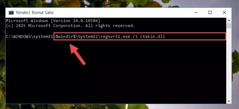 Ctskin.dll kütüphanesinin Windows Kayıt Defterindeki sorunlu kaydını silme