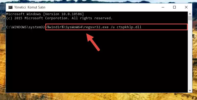 Ctspkhlp.dll kütüphanesi için Regedit (Windows Kayıt Defteri) üzerinde temiz kayıt oluşturma