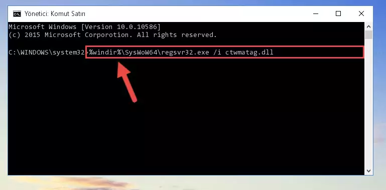 Ctwmatag.dll kütüphanesinin bozuk kaydını Windows Kayıt Defterinden kaldırma (64 Bit için)