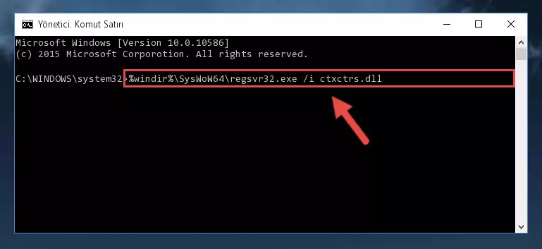 Ctxctrs.dll kütüphanesinin bozuk kaydını Windows Kayıt Defterinden kaldırma (64 Bit için)