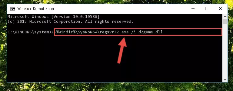 D2game.dll dosyasının bozuk kaydını Windows Kayıt Defterinden kaldırma (64 Bit için)